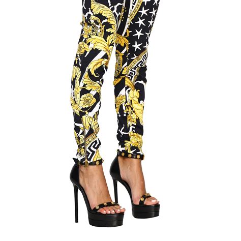 versace plug pants|Versace pants women.